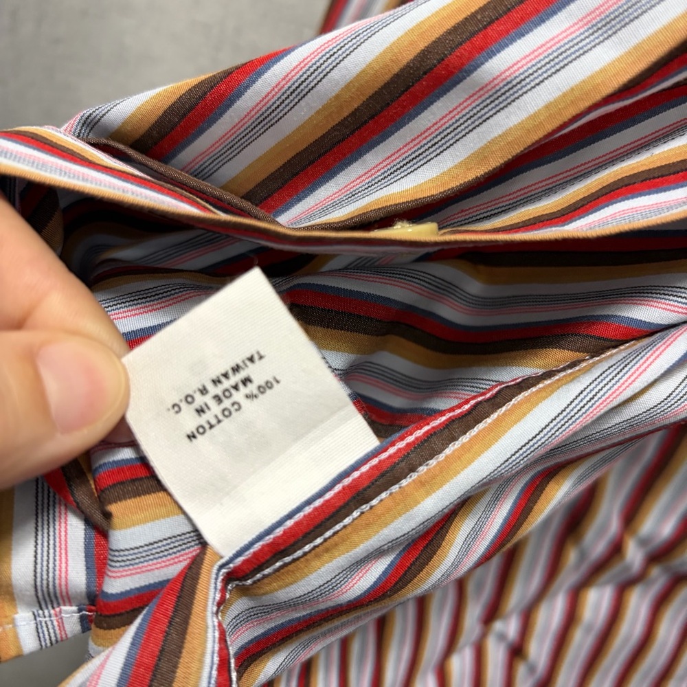 Express Multicolor Striped Button Down Shirt - image 5